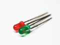 Colored two light-emitting diodes Royalty Free Stock Photo