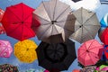 Colored umbrellas