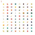 Big set colored classic icons Royalty Free Stock Photo
