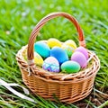 colored variations of easter egg hunt eggs