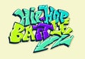 Hip-hop battle illustration in graffiti style web