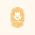 Colored vintage head forest king crown logo design vector graphic symbol icon illustration creative idea
