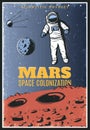 Colored Vintage Mars Exploration Poster