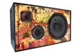 Colored vintage speaker,grungy Royalty Free Stock Photo