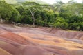 Colored volcano earth in Chamarel Royalty Free Stock Photo
