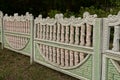 Colored wall of a private concrete fence with a pattern Royalty Free Stock Photo