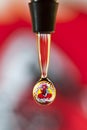 colored water drop of Kansas city Cheifs helment Royalty Free Stock Photo