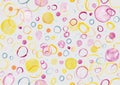 Watercolor seamless pattern with bubbles Royalty Free Stock Photo