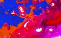 Colored watercolor inks in water and oil. Amazing futuristic background Royalty Free Stock Photo