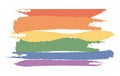 Colored watercolor lgbt flag Pride Vector