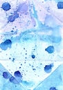 Colored watercolour blue gentle texture for various projects
