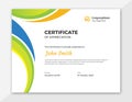 Colored Waves Certificate Design Template