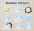 Colored weather stickers