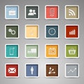Colored web buttons retro style template Royalty Free Stock Photo