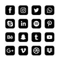 WebBlack color Web and mobile application icons and social media icons