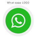 WhatsApp logo with vector Ai file. rounded colored Royalty Free Stock Photo