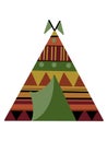 Colored wigwam Royalty Free Stock Photo