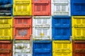 Colored windows bee cart Royalty Free Stock Photo