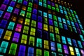 Colored windows texture. Neon light background Royalty Free Stock Photo