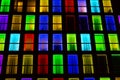 Colored windows texture. Neon light background Royalty Free Stock Photo