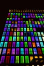 Colored windows texture. Neon light background Royalty Free Stock Photo