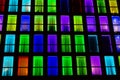 Colored windows texture. Neon light background Royalty Free Stock Photo