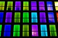 Colored windows texture. Neon light background Royalty Free Stock Photo