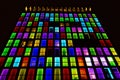 Colored windows texture. Neon light background Royalty Free Stock Photo