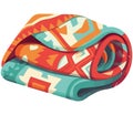 Colored winter blanket illustration design