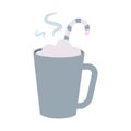 Colored winter chocolate drink icon Vector