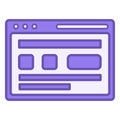 Colored Wireframe Icon. Royalty Free Stock Photo