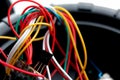 Colored wires. Royalty Free Stock Photo