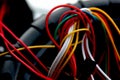 Colored wires. Royalty Free Stock Photo