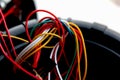 Colored wires. Royalty Free Stock Photo