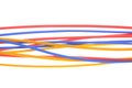 Colored wires used in electrical and computer networks Royalty Free Stock Photo