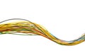 Colored wires on a white background. Royalty Free Stock Photo
