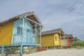 Colored wood beach rural houses