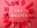 wooden board with the word VIVA MAGENTA