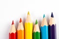 Colorful Tools of Learning: Colored Wooden Pencils Royalty Free Stock Photo