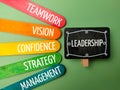 Colored wooden with the word Leadership concept Royalty Free Stock Photo