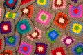 Colored wool crochet doilies in a close up view Royalty Free Stock Photo