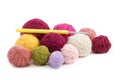 Colored wool thread balls to crochet Royalty Free Stock Photo