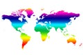 Colored World Map