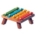 colored xylophone vector