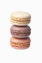 Coloreful french macaroons, isolated