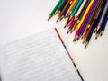 Colorer - antistress with colored pencils Royalty Free Stock Photo