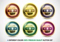 Colorful 100% Premium Quality Button Set Royalty Free Stock Photo