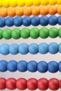 Colorful abacus beads, macro image Royalty Free Stock Photo