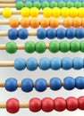 Colorful abacus beads, on white background Royalty Free Stock Photo