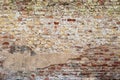 Colorful abandoned brick wall Royalty Free Stock Photo